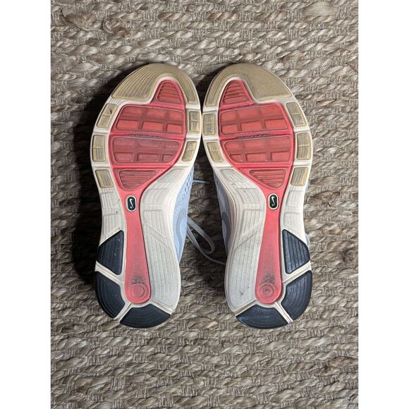 Nike Lunarglide 4 + H2O Repel Womens Gray Salmon Lace Up Running Shoes Size 8 - Picture 11 of 11